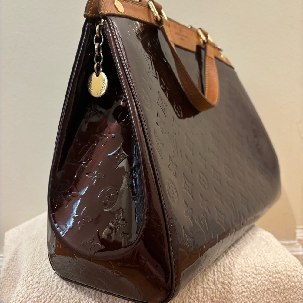 🛑SOLD🛑 Louis Vuitton Monogram Vernis GM Tote Bag Amarante - Picture 5 of 14